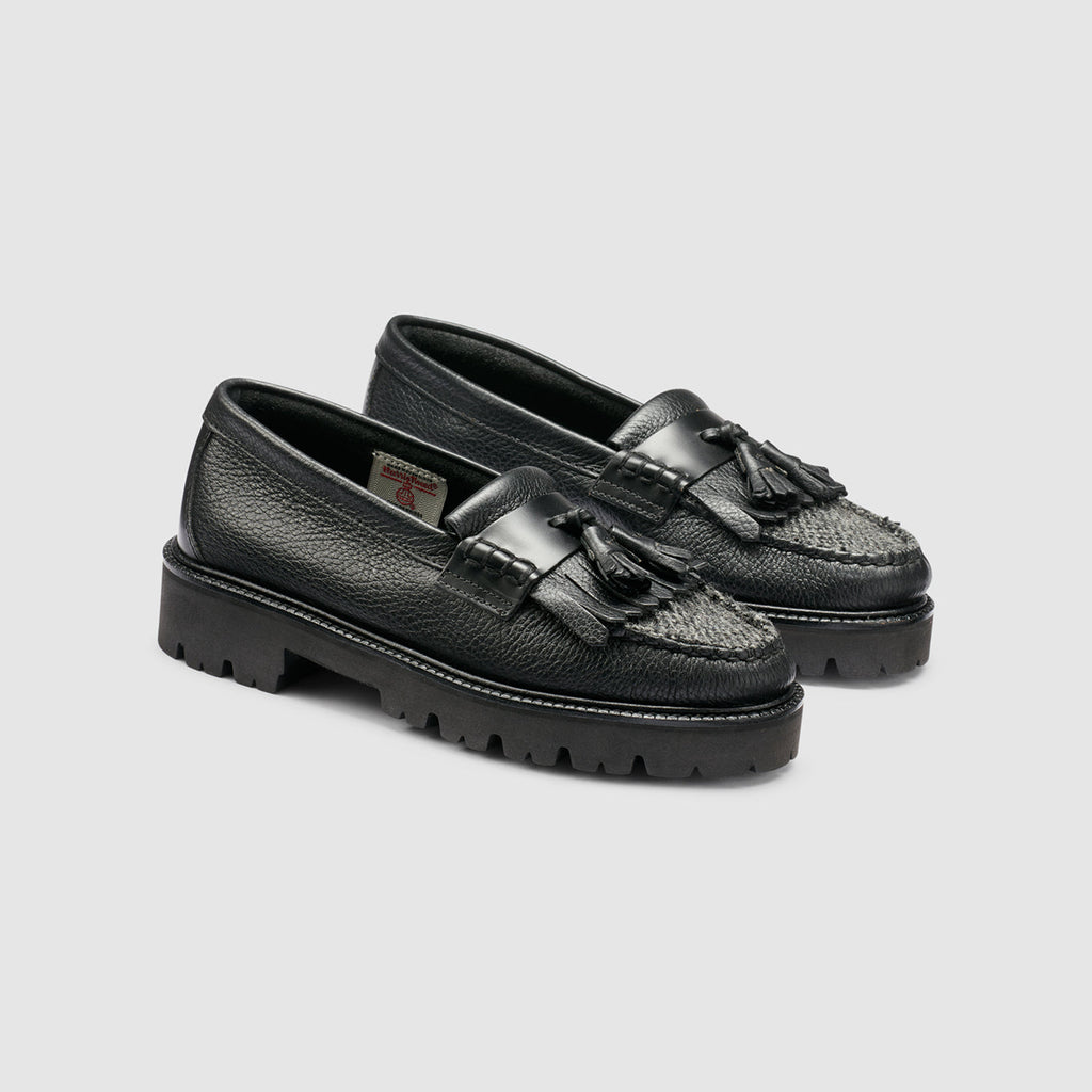 WOMENS ESTHER KILTIE HARRIS TWEED SUPER LUG WEEJUNS LOAFER